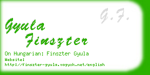 gyula finszter business card